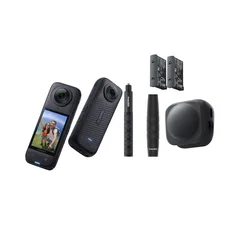 Cámara de acción Insta360 X4 Travel Bundle 8K CINSABMA 85CM SELF/LENS CAP/2XBATTERY