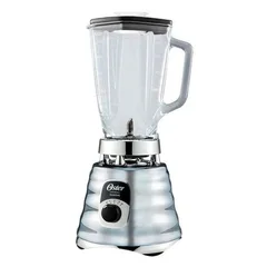 Licuadora clásica Oster cromada con perilla ergonómica de 3 velocidades BLST4655-053-2 - Plata