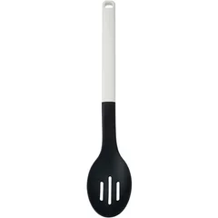Cuchara ranurada KitchenAid KHA004OHPNG flexible de nailon con mango suave - Blanco