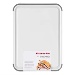 Tabla de Corte Clásica Antideslizante KitchenAid KEG701NOSMGA de Polipropileno 25 x 20 cm – Blanco