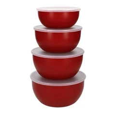 Kit de 4 Tazones de Preparación con Tapa KitchenAid KQG176OSERE Rojo Imperial