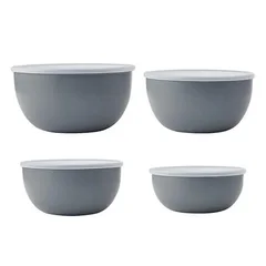 Kit de 4 Tazones de Preparación con Tapa KitchenAid KQG176OSERE Rojo Imperial