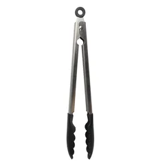 Pinza Multiusos KitchenAid KQG094OHOBE 29 cm de Acero Inoxidable con Punta de Silicona – Negro