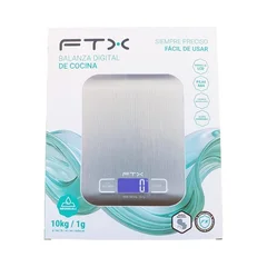 BALANZA DE COCINA FTX DIGITAL 10KG PLANA GRIS KS-101