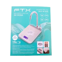 BALANZA DE COCINA FTX DIGITAL 10KG PLANA GRIS KS-101