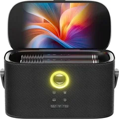Parlante de Karaoke Joog Shell S2 140W Pantalla 8" 2x Micrófonos inalámbricos
